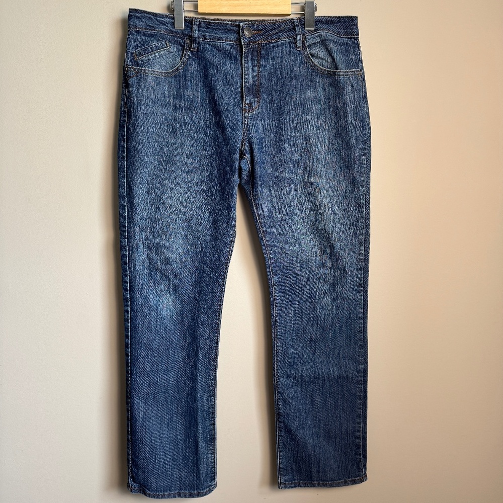 Ezekiel Men's Denim 302 EZ Rider Blue Jeans Size 36 Stretch *Heel Drag Wear